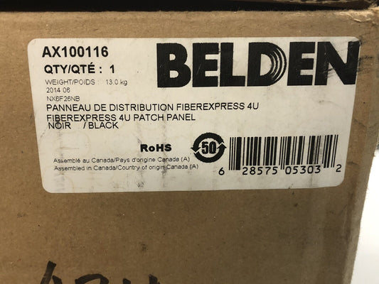 Belden Fiberexpress 4U Patch Panel (P/N AX100116)