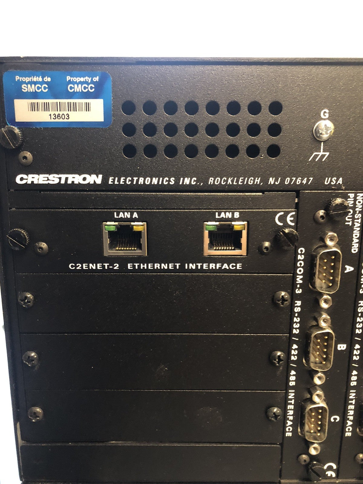 Crestron Rack2 Interface Control Card Loaded