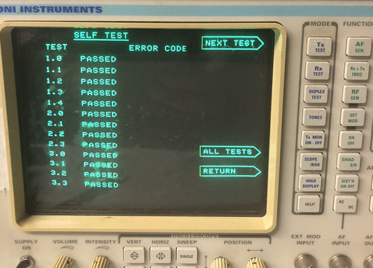Marconi Instruments 2955B Radio Communications, Opt 01,06 All Tests Passed!