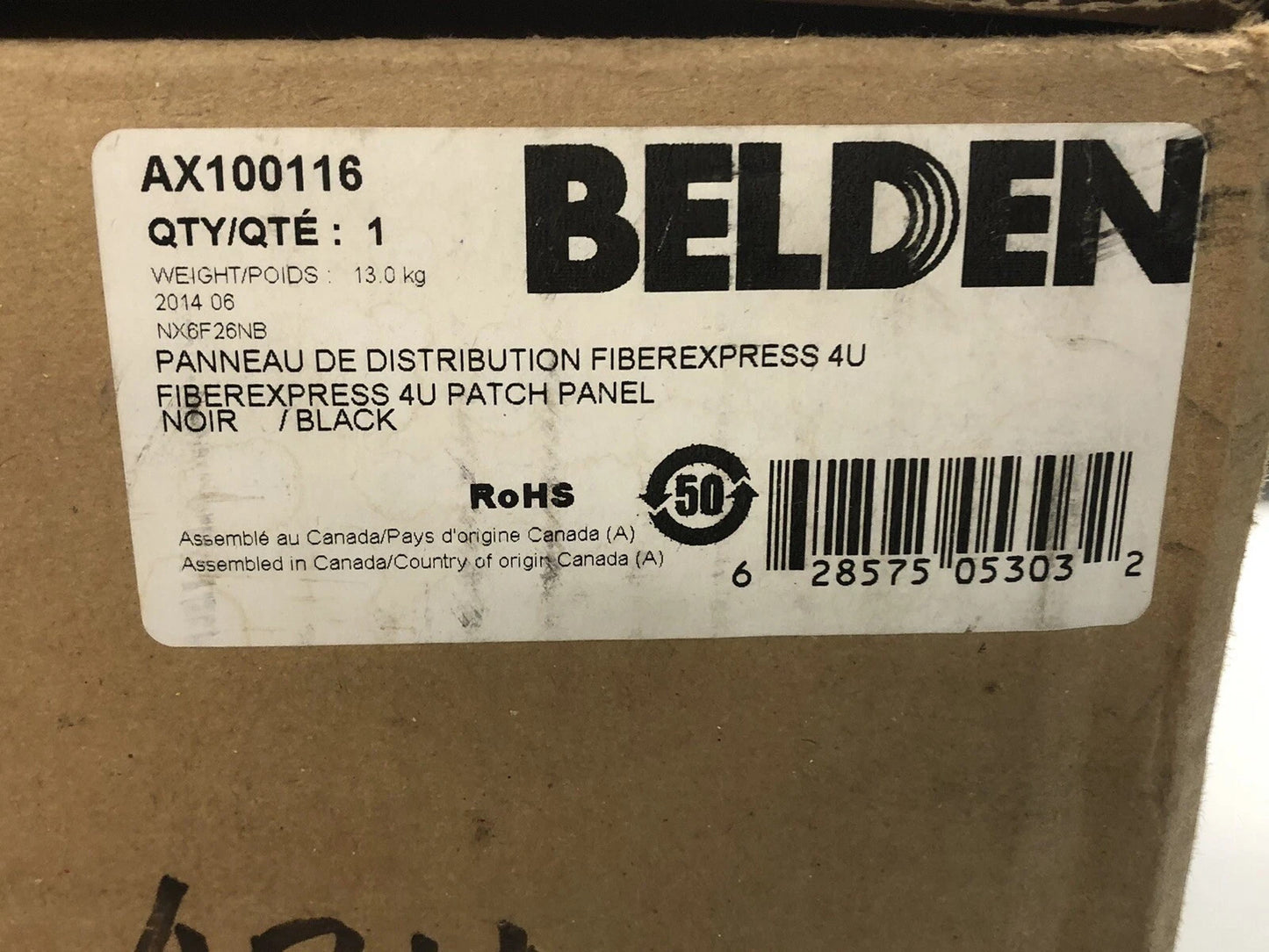 Belden AX105565 FiberExpress Ultra HD Patch Panel Housing 4U