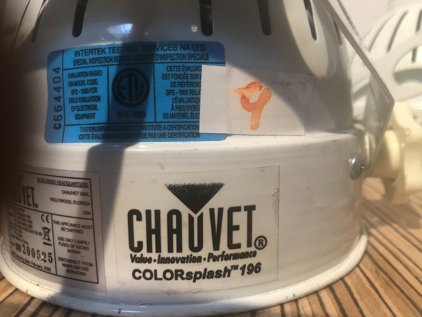 Lot of 4 Chauvet LED Splash LED-PAR196