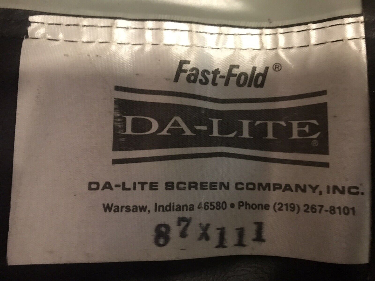 Replacement screen for Da-Lite Fast-Fold Trusss Frame 7.5' x10'