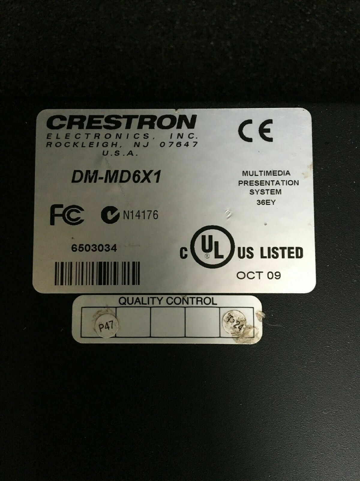CRESTRON DM-MD6X1