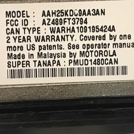 Motorola HT750 Two Way Radio *New Battery AAH25KDC9AA3AN