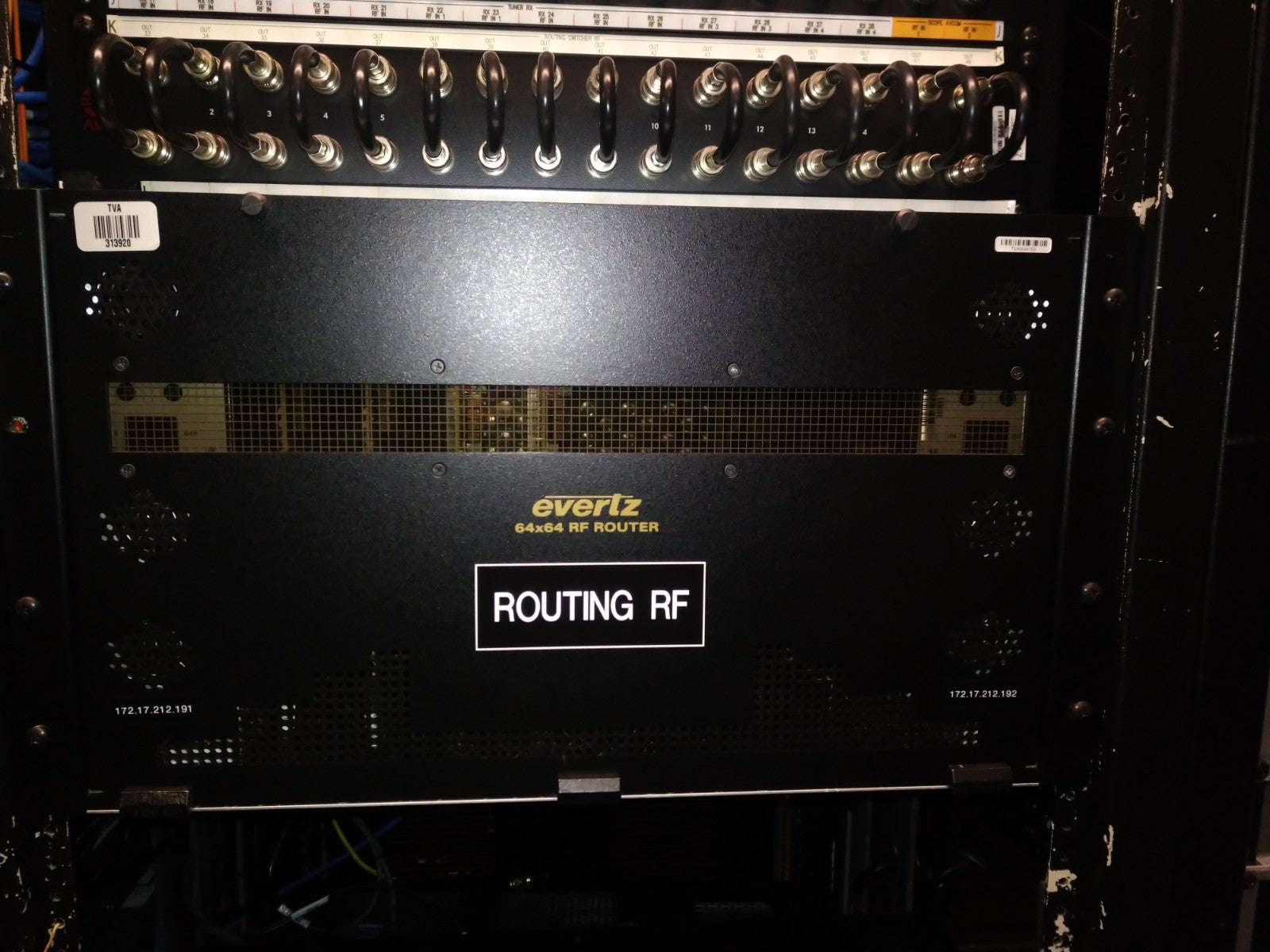 Evertz XRF6 32x32 RF Matrix Router – Complete Working System with Remote X-NCP2