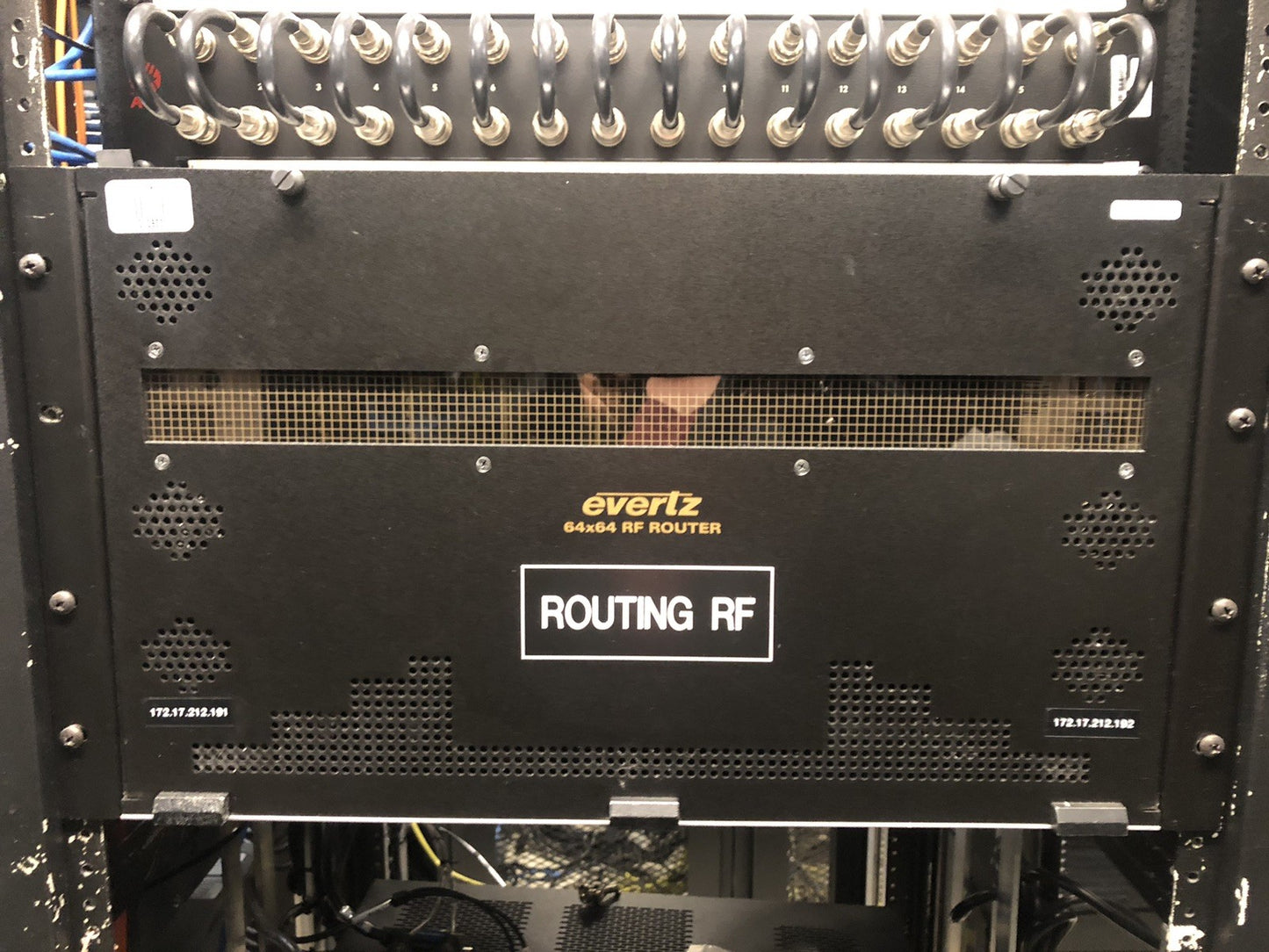 Evertz XRF6 32x32 RF Matrix Router – Complete Working System with Remote X-NCP2