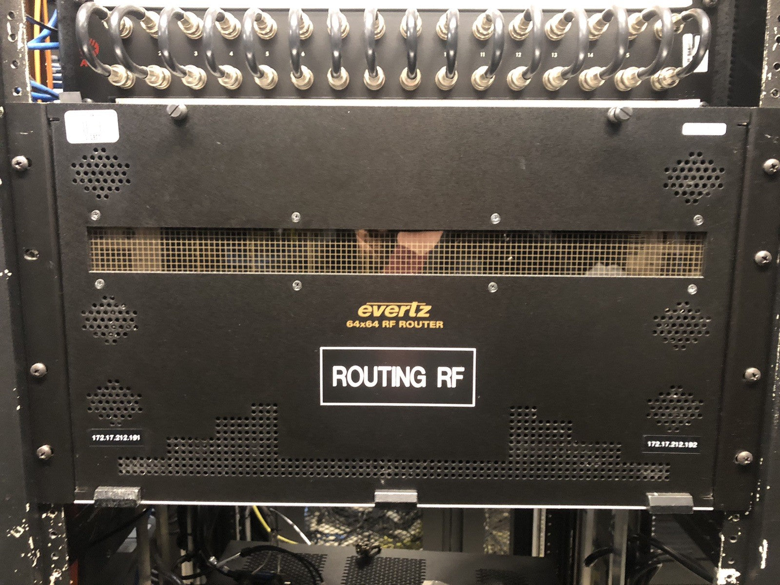 Evertz XRF6 32x32 RF Matrix Router – Complete Working System with Remote X-NCP2