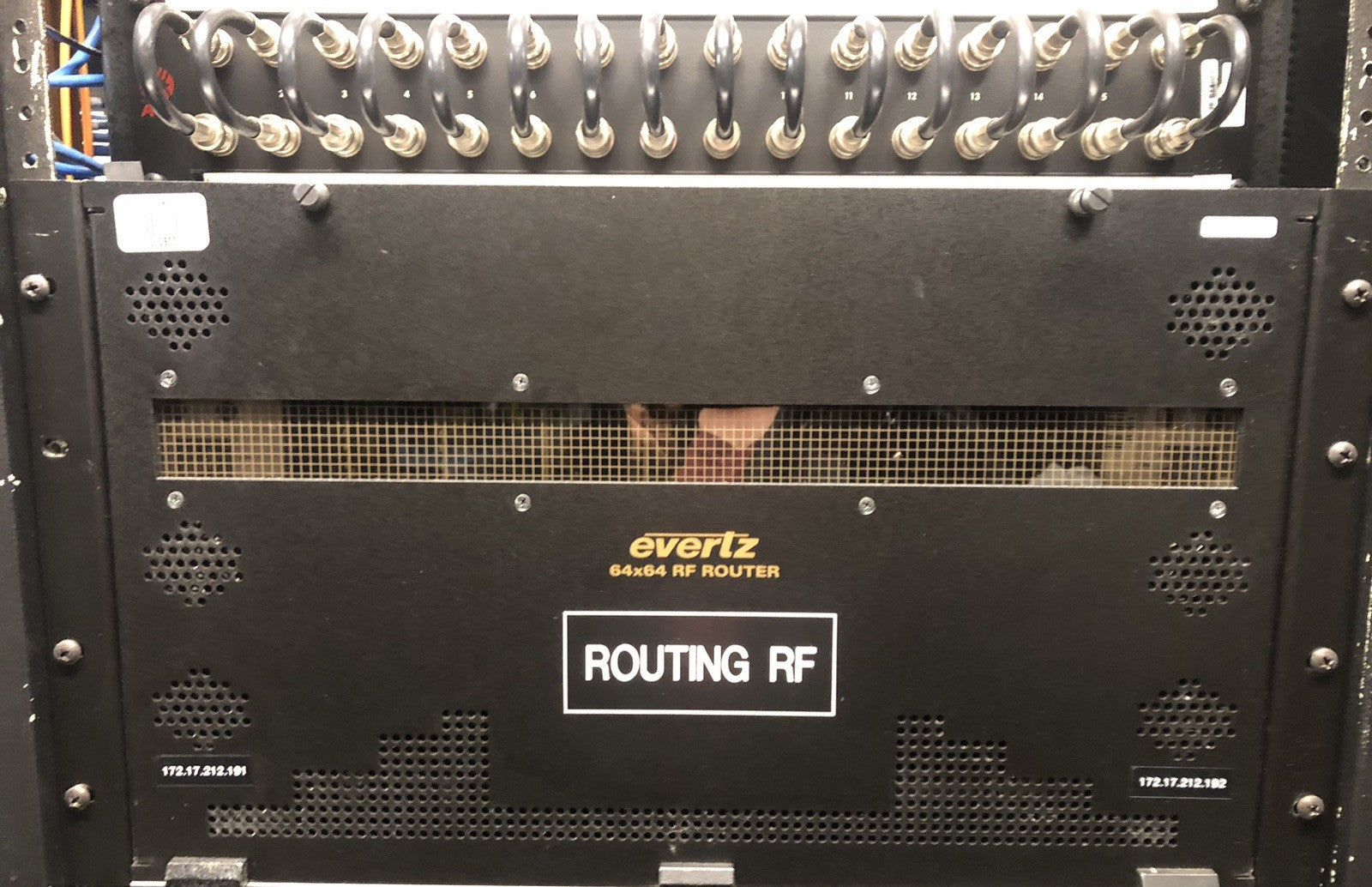 Evertz XRF6 32x32 RF Matrix Router – Complete Working System with Remote X-NCP2