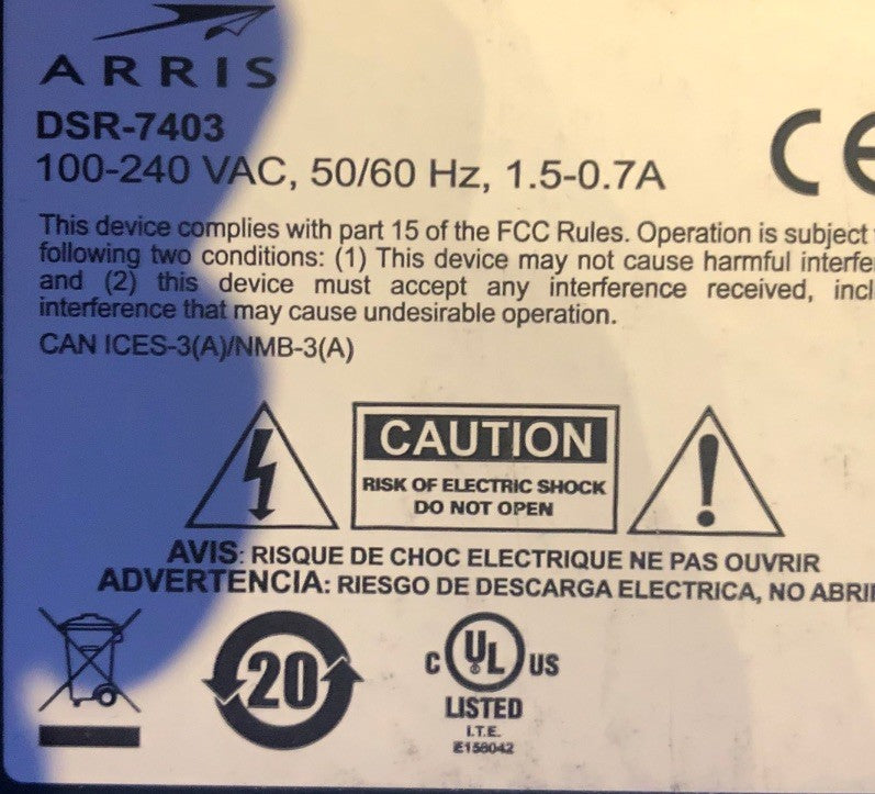 ARRIS DSR-7403 COMMERCIAL INTEGRATED SATELLITE RECEIVER/TRANSCODER