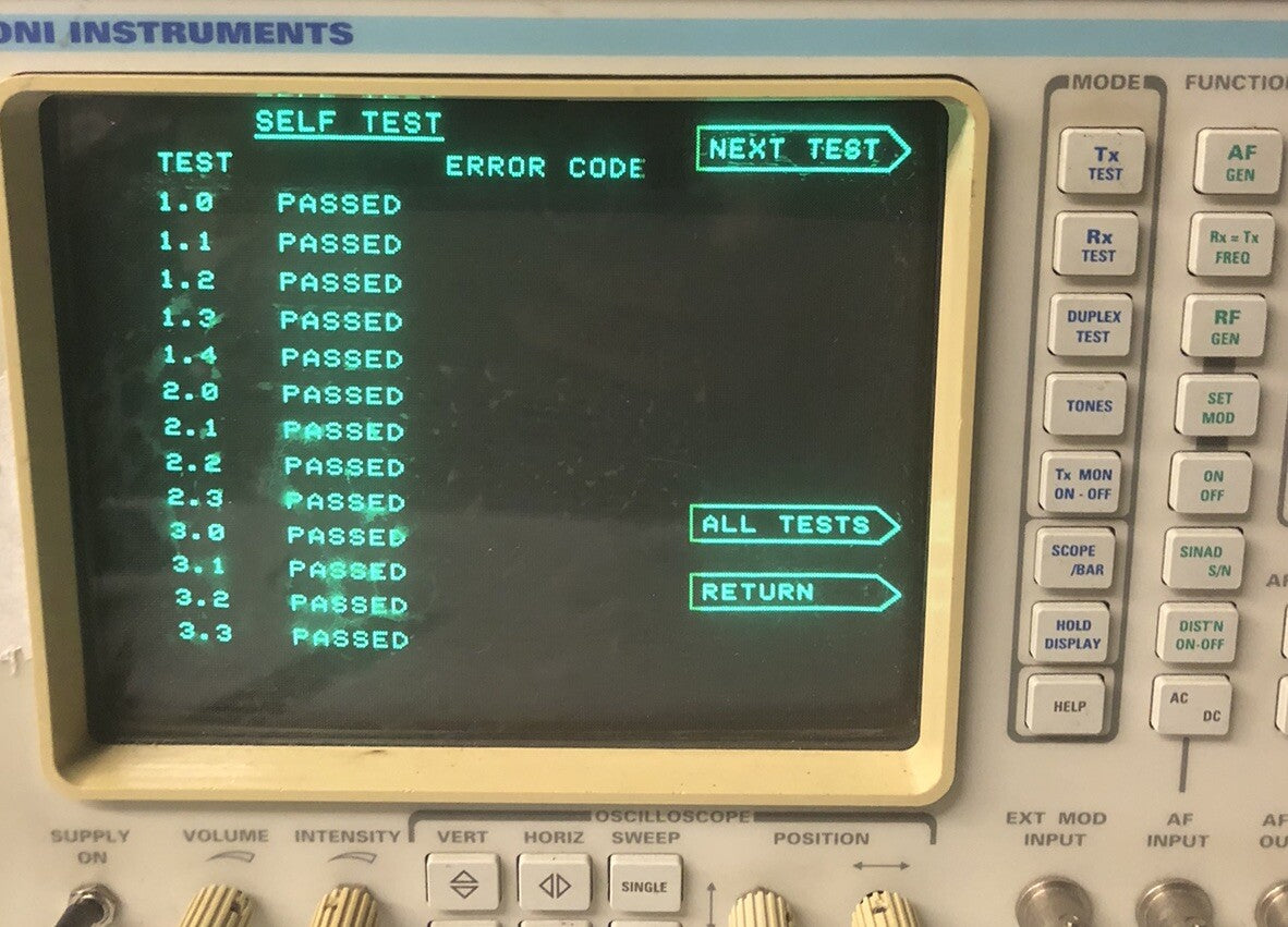 Marconi Instruments 2955B Radio Communications, Opt 01,06 All Tests Passed!