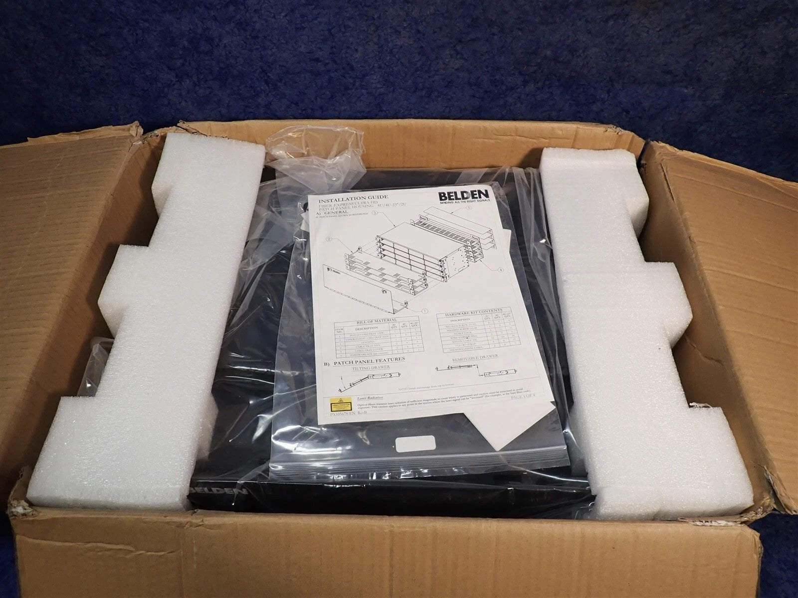 Belden AX105565 FiberExpress Ultra HD Patch Panel Housing 4U