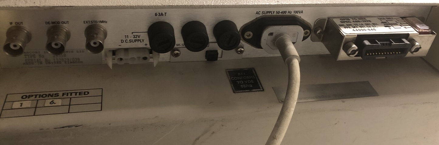 Marconi Instruments 2955B Radio Communications, Opt 01,06 All Tests Passed!