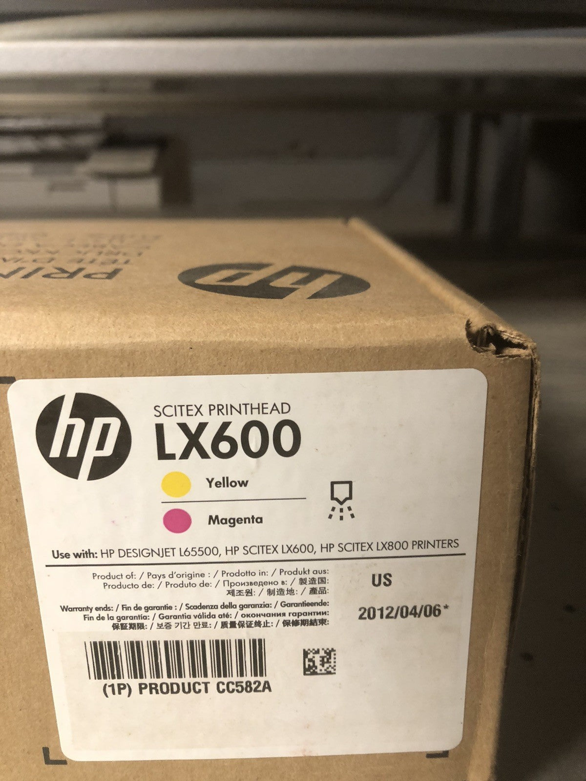 Hp Printhead Scitex L65500 Lx800 Lx600 / Cc582a No. 786 Magenta Yellow