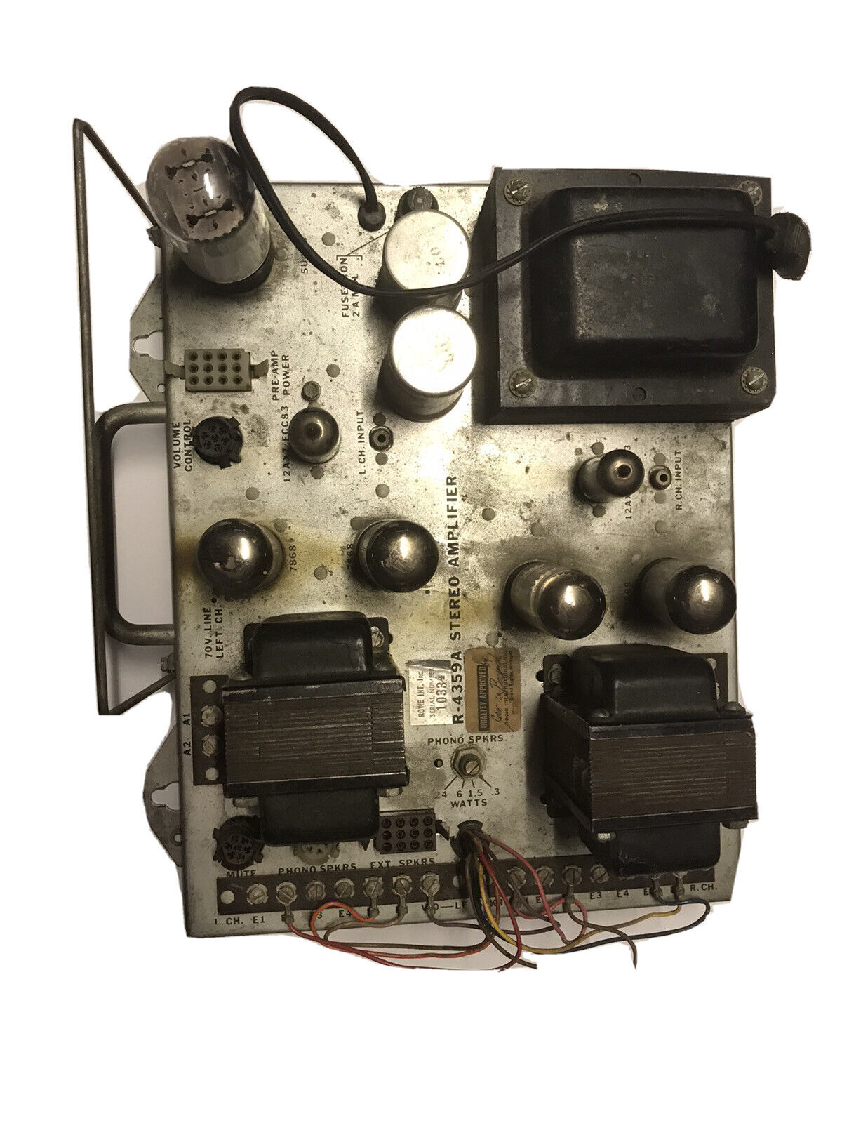 ROWE RI / TI1 / TI2 / MM4 / MM5 / MM6: STEREO AMPLIFIER R-4359A Not Tested