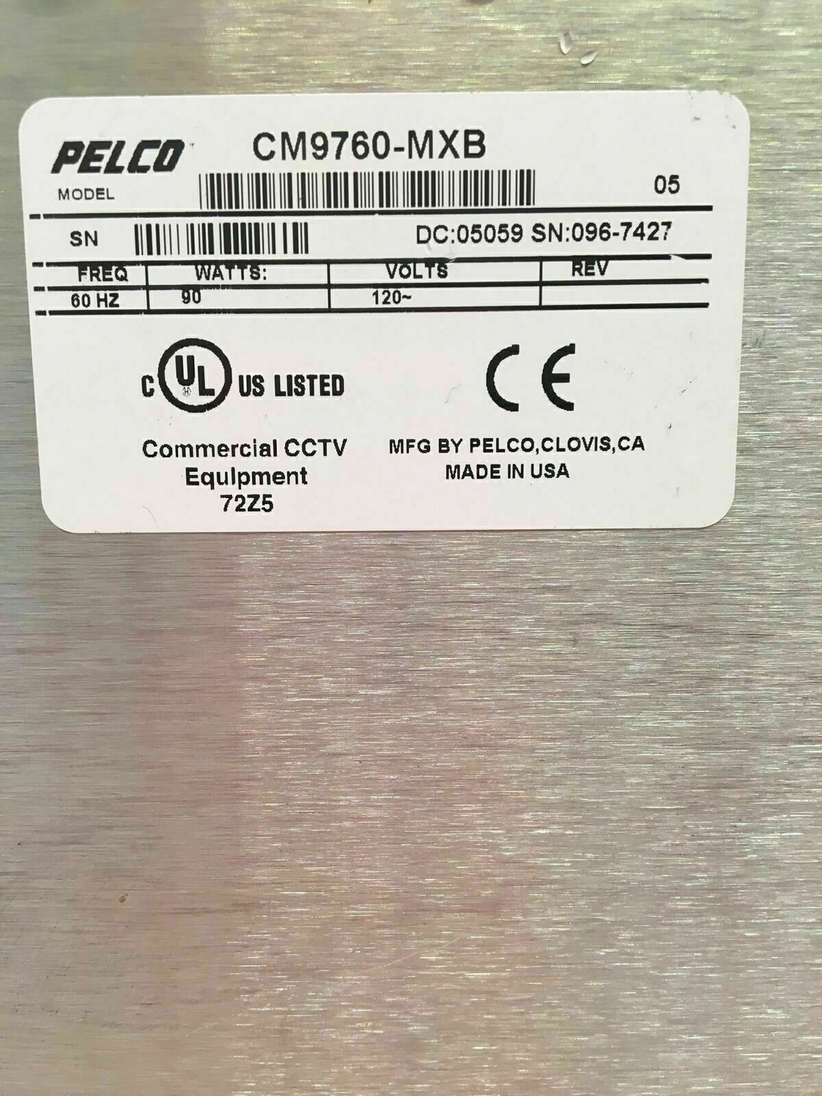 Pelco System CM9760-MXB Matrix Bay Power Supply