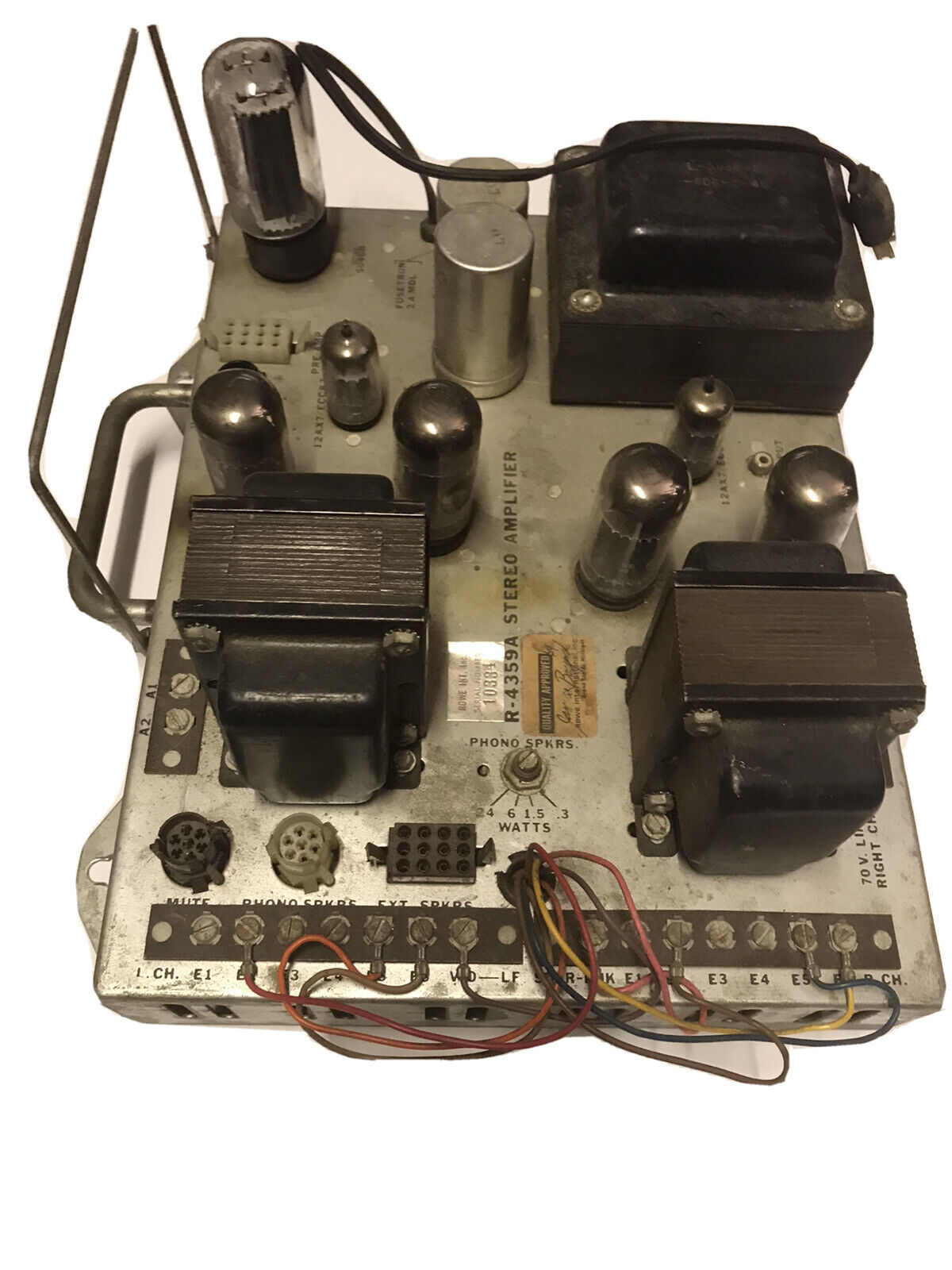 ROWE RI / TI1 / TI2 / MM4 / MM5 / MM6: STEREO AMPLIFIER R-4359A Not Tested