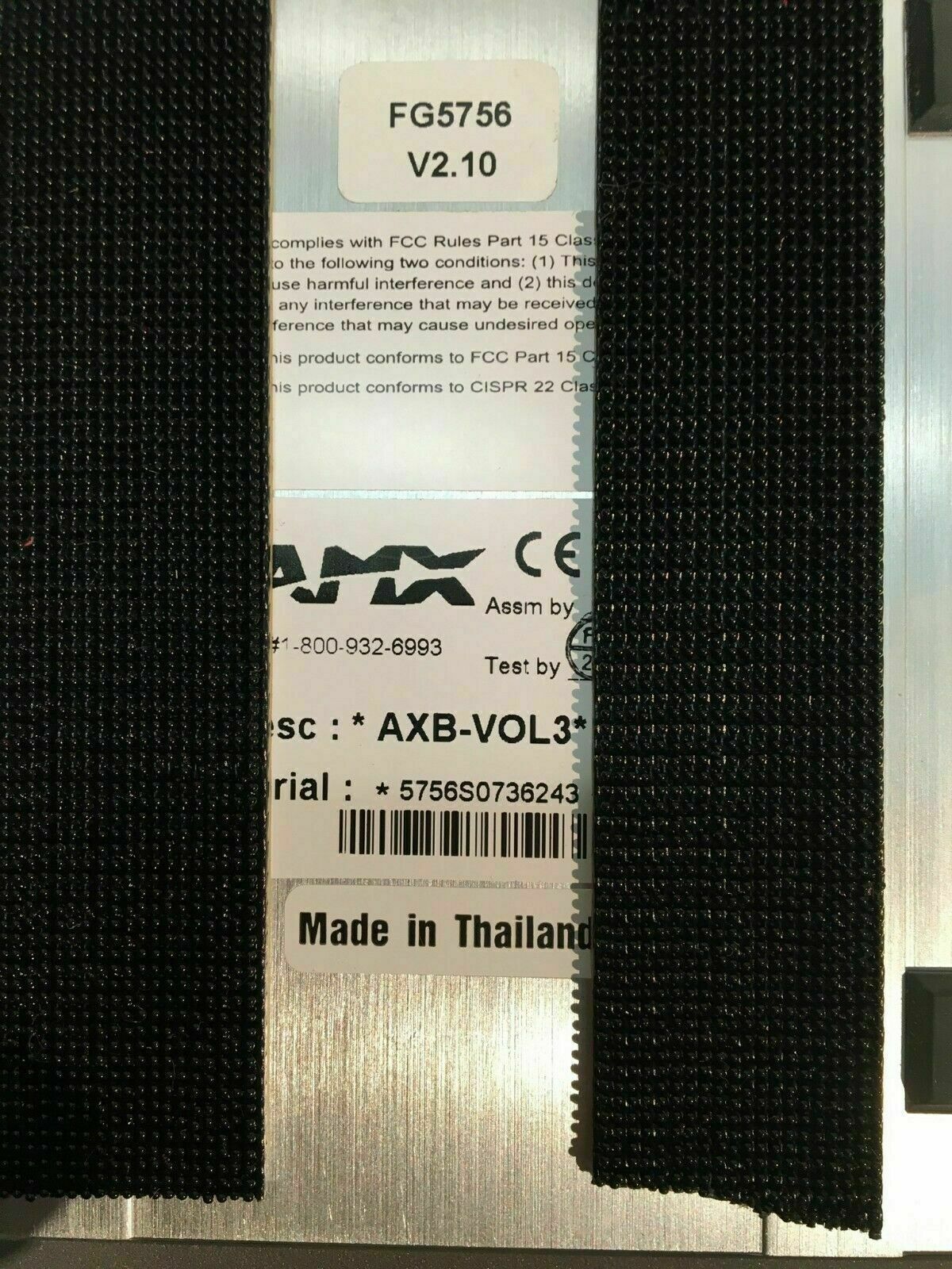 AMX AXB-VOL3 Volume Control 3 Channel Volume Controller FG5756 V2.10