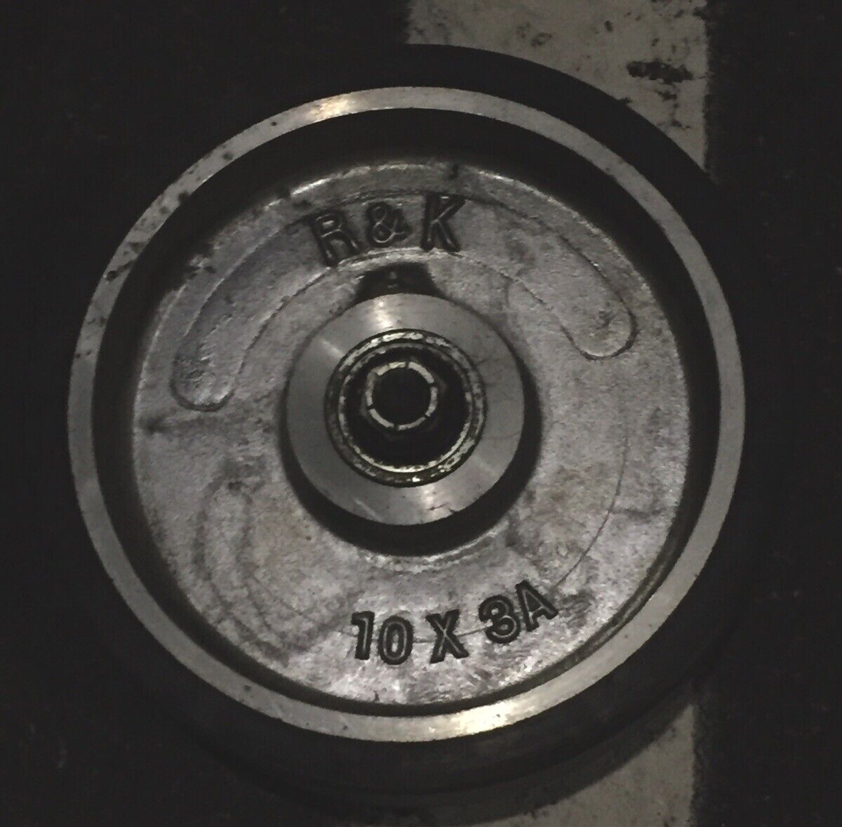 R&K 10x3A Loadmaster polyurethane wheel side mounted non-marking