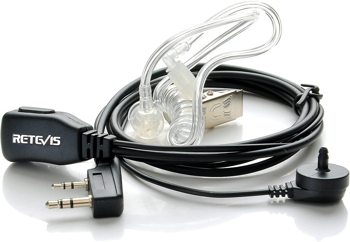 Retevis 2 Pin PTT Mic Covert Acoustic Tube Earpiece Headset for Kenwood PUXING Baofeng UV-5R UV-5RA 888S Retevis H777 RT7